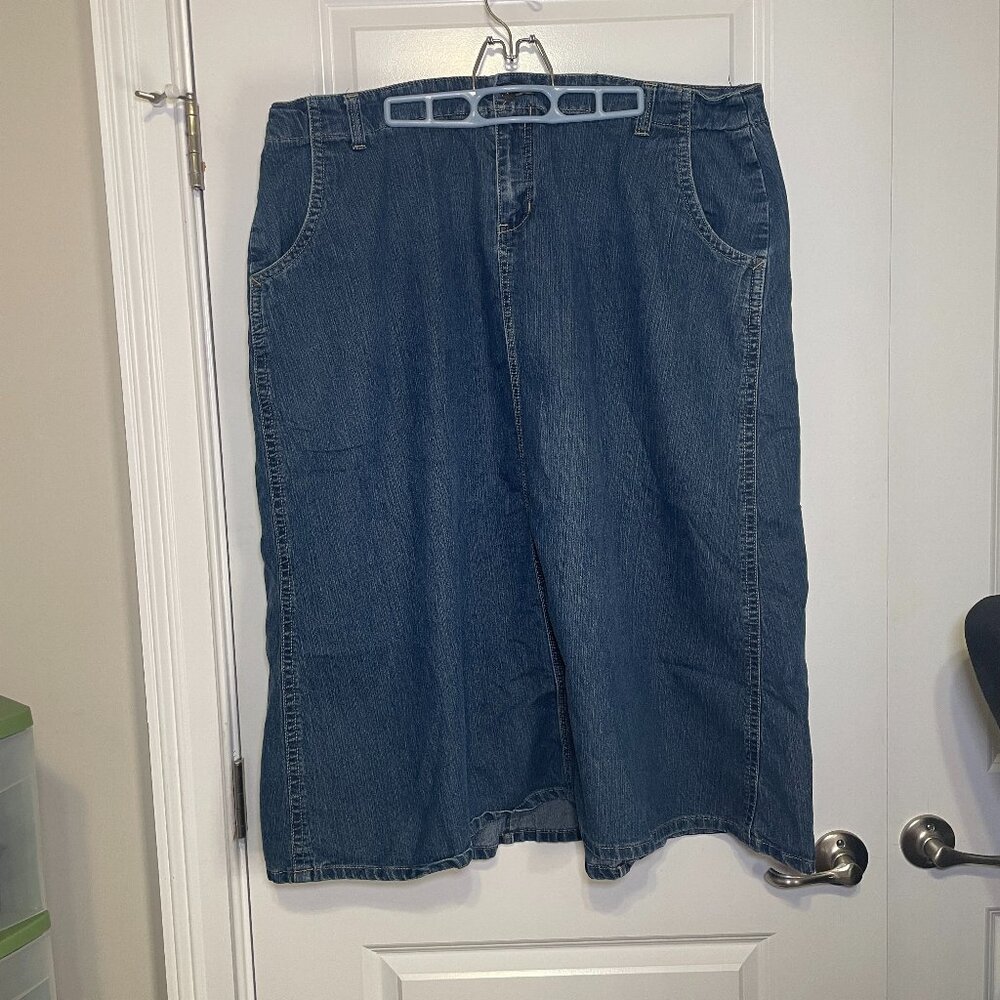 Women's Size 22W Cato Jean Midi Skirt